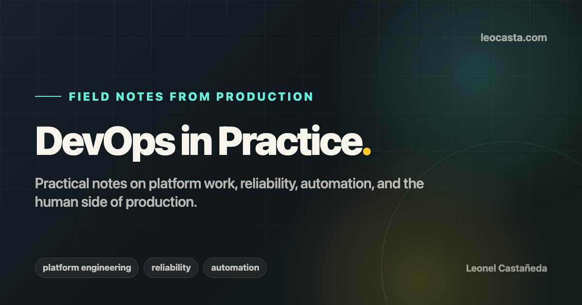 Leonel Castañeda | DevOps in Practice